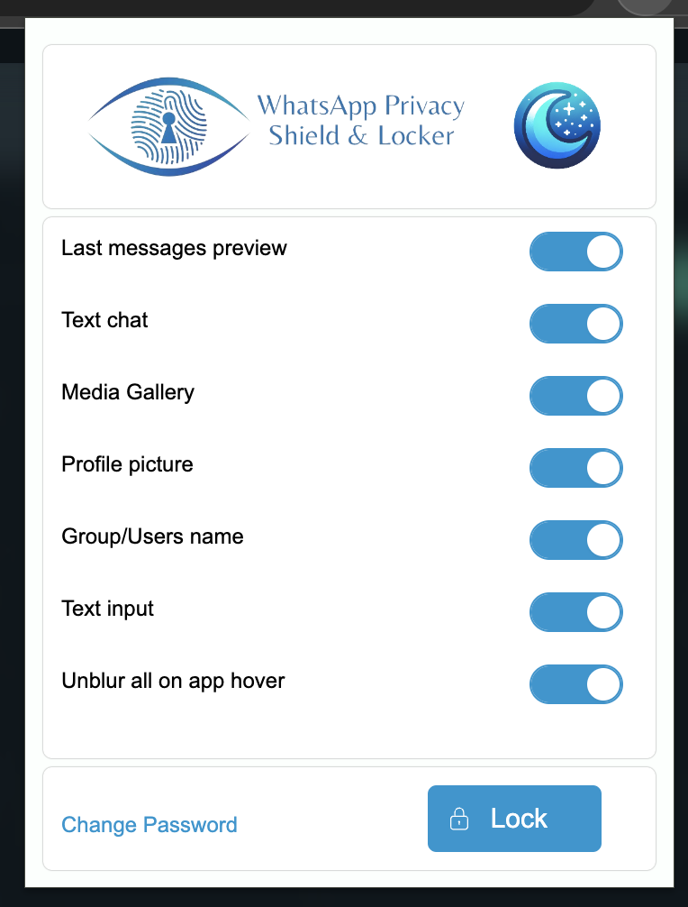 WhatsApp Privacy Shield and Locker